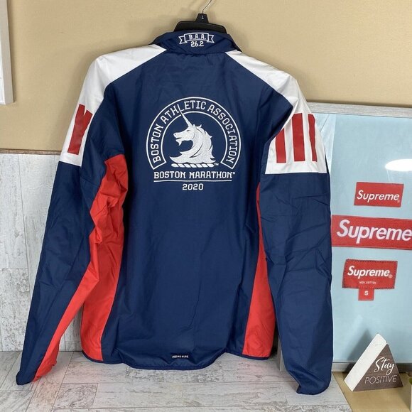 Adidas Boston Marathon Jacket 2020 FQ7760 Mens Sz Small‎ Colorblock Full Zip NWT - Picture 3 of 10